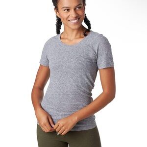 Monrow Textured Crewneck Tee, Casual Fit & Super Soft Material